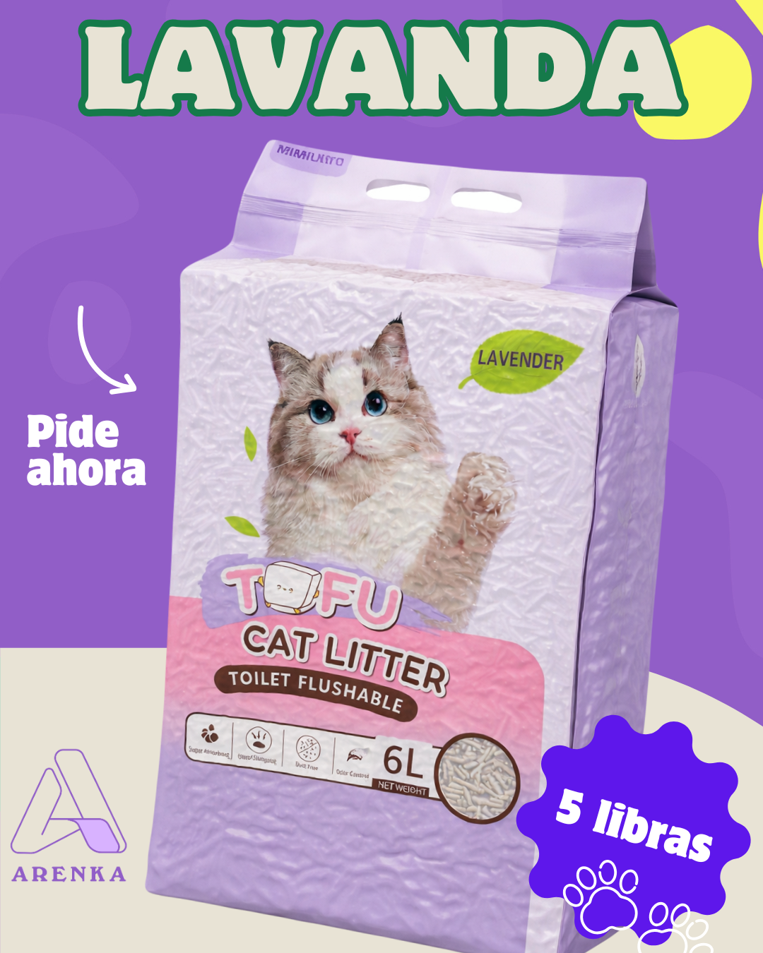 PAQUETE 5 LIBRAS AROMA LAVANDA